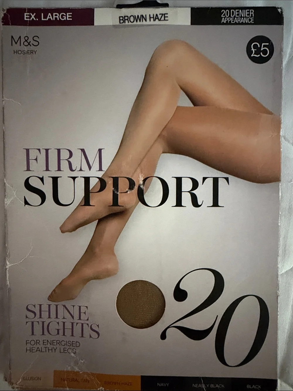 Marks & Spencer Shine Firm Support Tights in Brown Haze